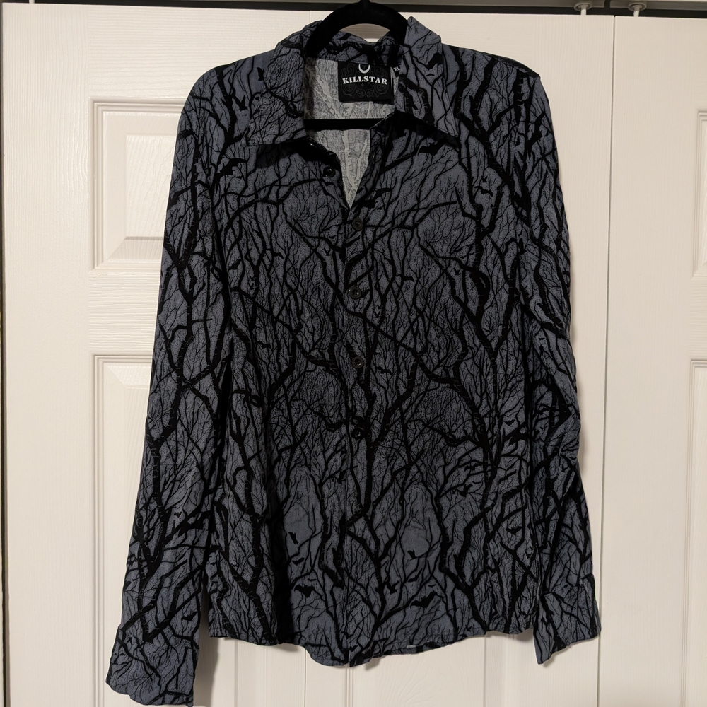 EUC Killstar Night Grove Button-down Shirt